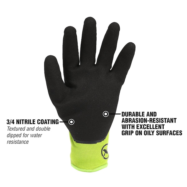 FZ Gloves 3/4 Sandy Nitrile Dip Winter L